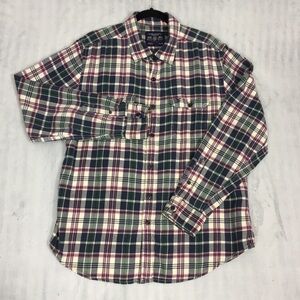 American Eagle Plaid Shirt Mens XL Athletic Fit Cotton Lightweight Soft Flannel
